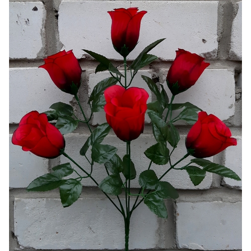 Искусственные цветы Роза бутон под натуралку 6 голов 35 см ю-FA 1976