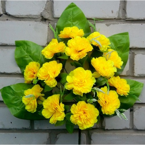 Искусственные цветы Букет из гвоздик односторонний 48 см ю-711