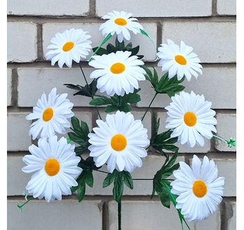 Искусственные цветы Ромашка с добавками 9 голов 50 см я-8075