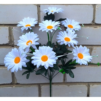 Штучні квіти Ромашка з добавками 9 голів 50 см я-8075