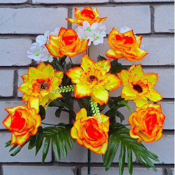 Искусственные цветы Букет комбинированный 54 см я-778