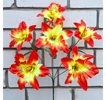 Искусственные цветы Орхидея гигант 51 см 6 голов я-6107