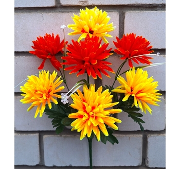 Искусственные цветы букет Хризантемы микс 45 см 7 голов я-6106