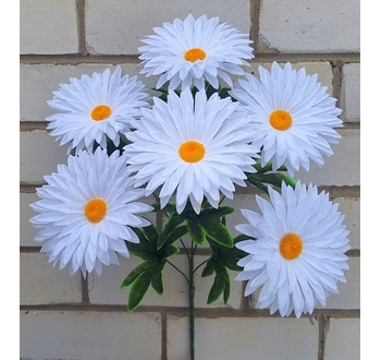 Искусственные цветы Ромашка белая 6 голов 54 см я-8069