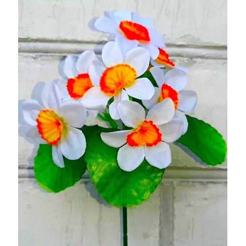 Искусственные цветы Нарцысс бордюрный 8 голов 21 см ю-1900