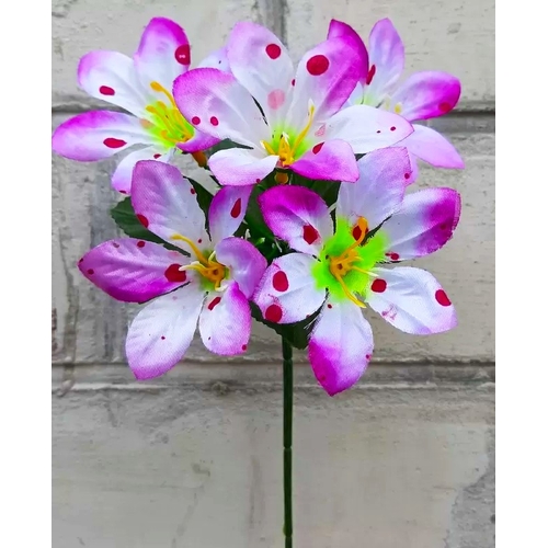 Искусственные цветы Первоцвет бордюрный атласный 5 голов 22 см я-4061