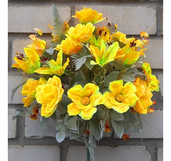 Искусственные цветы Комбинированный космея, лилия, роза 16 голов 50 см ю-95181-16