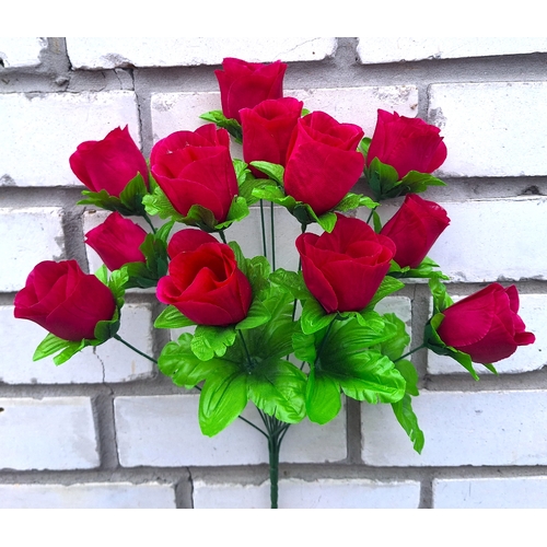 Искусственные цветы Роза бутон 52 см 12 голов ю-Р16-12