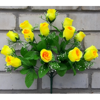 Искусственные цветы Роза бутон 52 см 14 голов ю-845