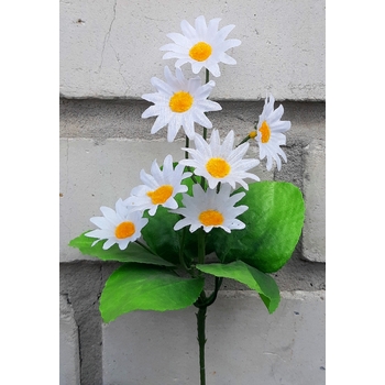 Искусственные цветы Ромашка белая веточкой 30 см ю-2154
