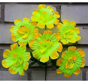 Искусственные цветы Нарцисс с бусинками 6 голов 36 см ю-91400-6