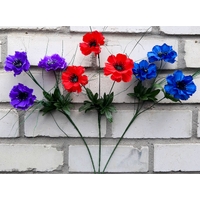 Искусственные цветы Василёк тройной веточкой крупный 50 см ю-2059