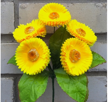 Искусственные цветы Маргаритка кустиком 28 см ю-985