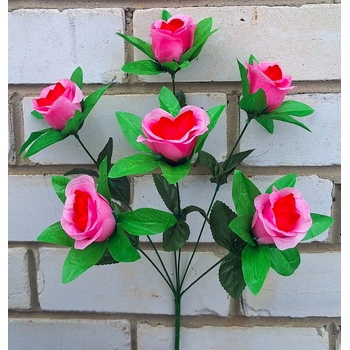 Штучні квіти букет Троянди 50 см 6 голів я-7136