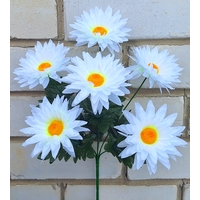 Искусственные цветы букет Ромашка белая пышная 42 см 6 голов я-7137