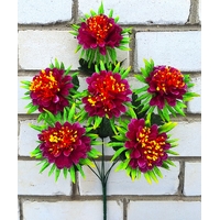 Искусственные цветы букет Хризантема с серединкой 56 см 6 голов я-7143