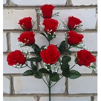 Искусственные цветы букет Розы бутонами 50 см 9 голов я-7145