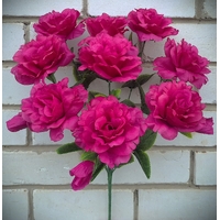Искусственные цветы букет Розы раскрытой с бутончиками 55 см 18 голов я-8091