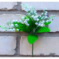 Искусственные цветы Ландыш пластиковый кустиком 22 см ю-6230
