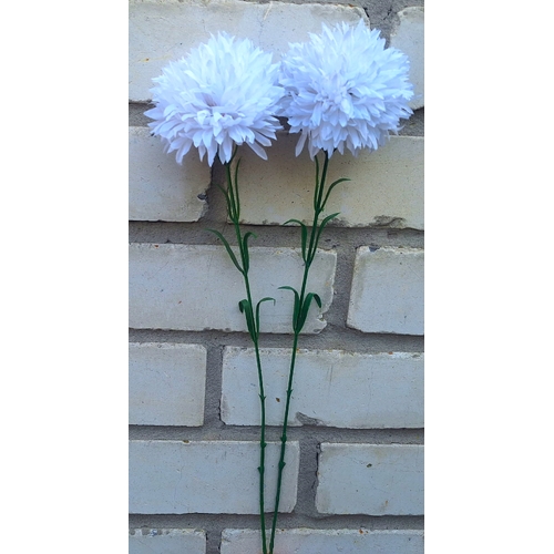 Искусственные цветы Белая одиночная хризантема 57 см ю-1194