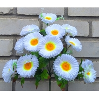 Искусственные цветы Маргаритка Белая 42 см 12 голов ю-270
