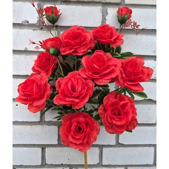 Искусственные цветы букет Розы с бутончиками 73 см ю-3541-13