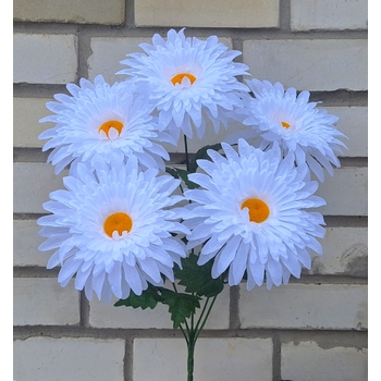 Искусственные цветы букет белая Ромашка 63 см 5 голов ю-4341-5