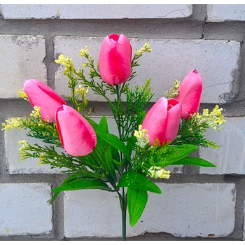 Штучні квіти Тюльпани 33 см 5 голів ю-1770-5