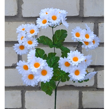 Штучні квіти букет біла Ромашка 46 см 25 голів ю-3920