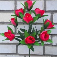 Искусственные цветы Тюльпаны 57 см 9 голов ю-5538-9