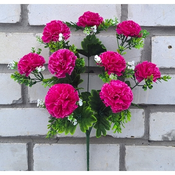 Искусственные цветы букет Гвоздик 45 см 9 голов ю-4034-9