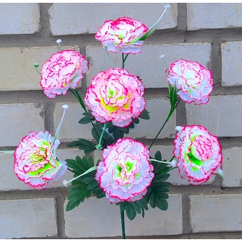 Искусственные цветы букет Гвоздик 44 см 7 голов ю-4149-7