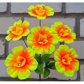 Искусственные цветы букет Мальва 34 см 6 голов ю-8515/6