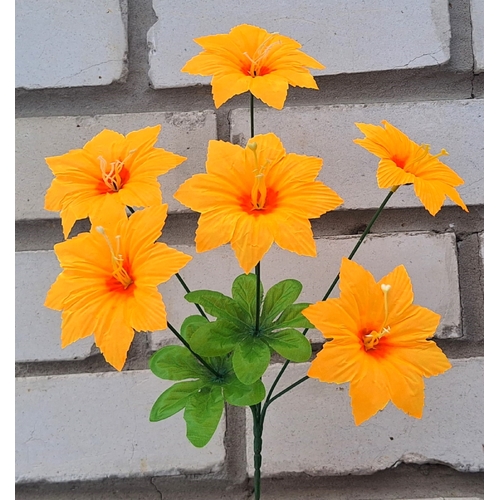 Искусственные цветы букет Гибискус 32 см 6 голов ю-8044/6