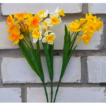 Искусственные цветы букет Нарцисс 31 см 6 голов ю-2502-2