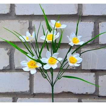 Искусственные цветы букет Нарцисс 33 см 7 голов ю-6682-7