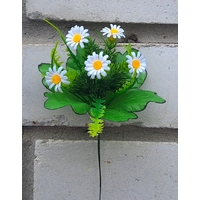 Искусственные цветы Ромашка маленькая бордюрная 5 голов 21 см ю-6719