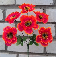 Искусственные цветы букет Маков 33 см 6 голов ю-250372-6