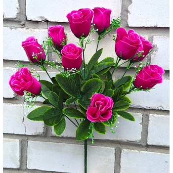 Искусственные цветы Роза 10 голов 44 см ю-845-10