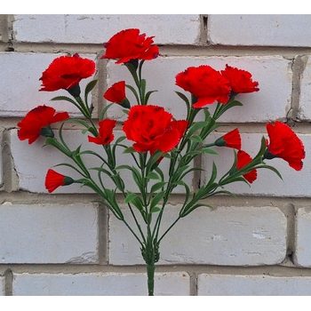 Искусственные цветы букет гвоздики с соцветиями 42 см я-8107