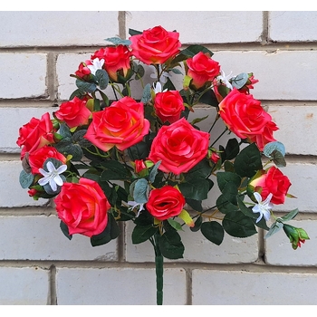 Искусственные цветы букет Розы с жасмином 54 см я-3137