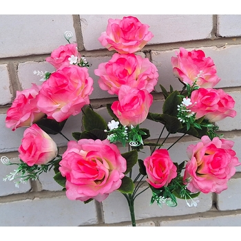 Искусственные цветы букет Розы и мелкоцвета 56 см я-8125