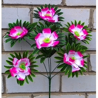 Искусственные цветы букет Атласный лотос 6 голов 48 см я-8095