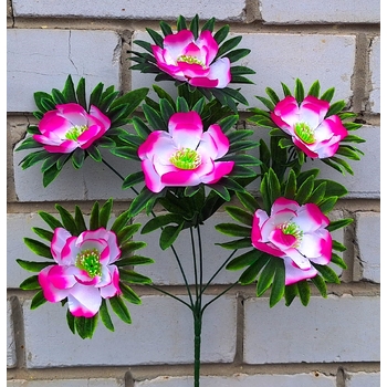 Искусственные цветы букет Атласный лотос 6 голов 48 см я-8095