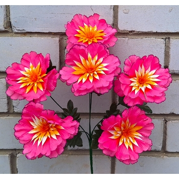 Искусственные цветы букет георгины 47 см 6 голов я-7178