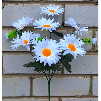 Искусственные цветы букет Ромашка белая 7 голов 42 см я-6191