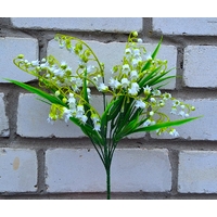 Искусственные цветы Ландыши пластиковые 30 см ю-1001