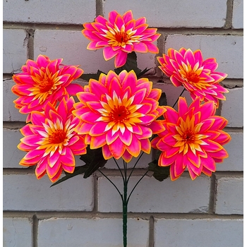 Искусственные цветы букет Георгины 53 см 6 голов я-7195