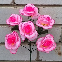 Искусственные цветы букет Розы 6 голов 36 см я-7243