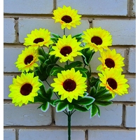 Искусственные цветы букет Подсолнухов 9 голов 50 см я-7270